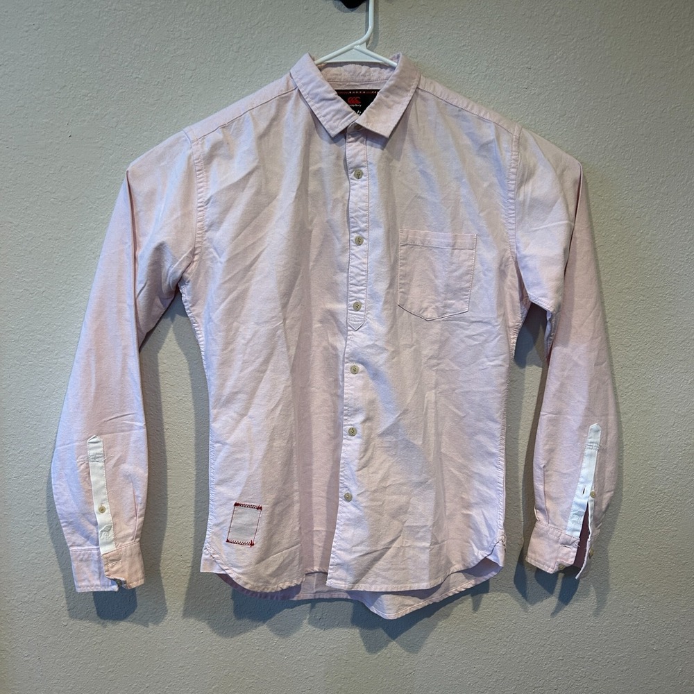 Canterbury Uglies LARGE Pink Button Down Shirt Long Sleeve Mens